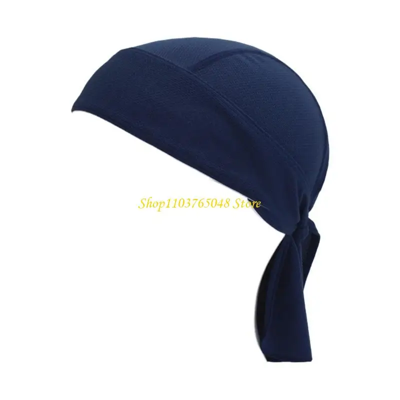 R53E Quick Dry Head Wrap Bicycles Sweat Wicking Cap Light weight Sports Elastic Helmets Liners Hat Cycling Headbands Pirate Hat