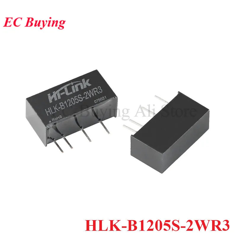 DC-DC Isolated Switching Power Module DC DC 12V to 5V 2W 400mA Power Supply Short Circuit Protection HLK-B1205S-2WR3