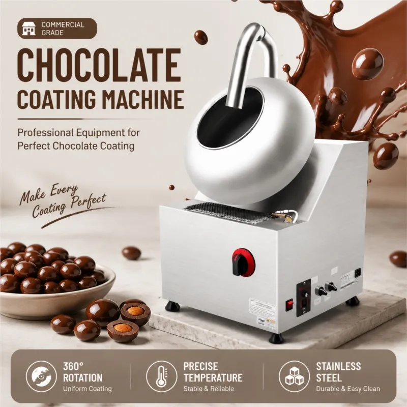 Hot Sales Commercial Chocolate Coating Machine Customized Nuts Peanut Chocolate Making Machine