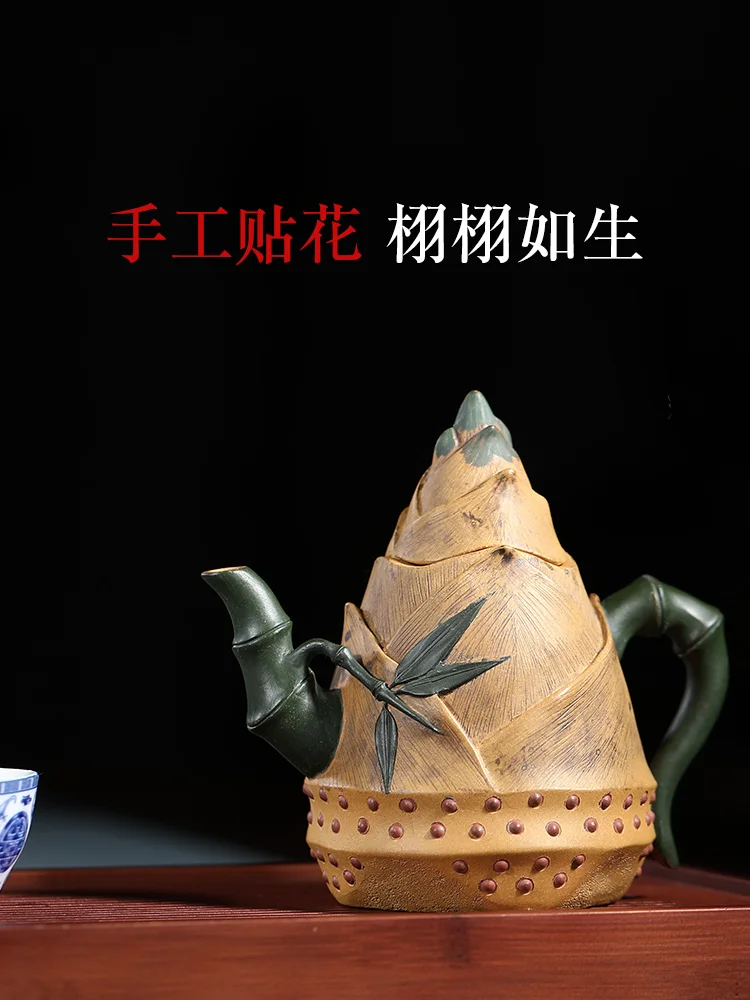 Pure Handmade Household Tea Set, Original Mine Old Section Mud Bamboo