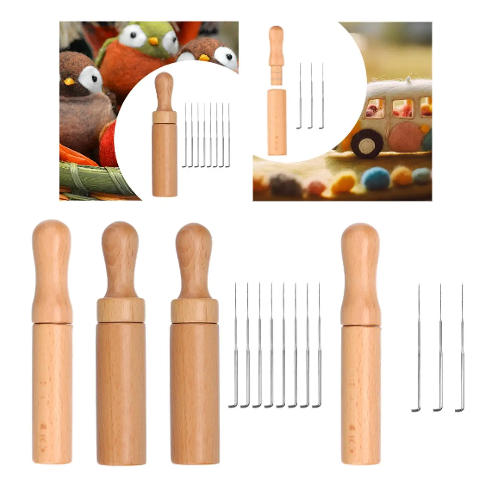 Needle Felting Device Time Saving Ergonomic Design Felting Starter Kit Felt Set for 3/8 Toy Painting DIY Sewing Hobbyist