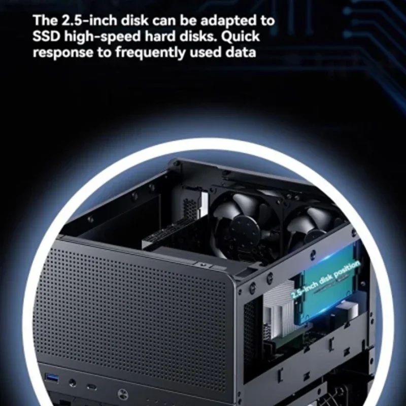 220v Electric The N3 Chassis NAS Aluminum 8-disk Type-C Port Supports The SFX Small Power Supply ITX Mainboard
