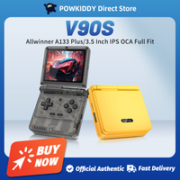 NEW POWKIDDY V90S Retro Flip Handheld Game Console Open Source 3.5 Inch 640*480 HD IPS Screen A133PLUS Chip vibration Function