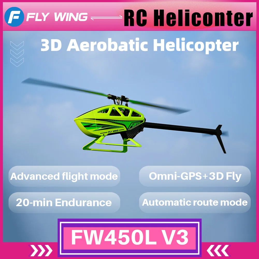 

FLY WING FW450 V3 RC Вертолеты 3D Автоматическая акробатика и GPS Удержание высоты fw450 с системой управления полетом H1 FW450L V3 RTF