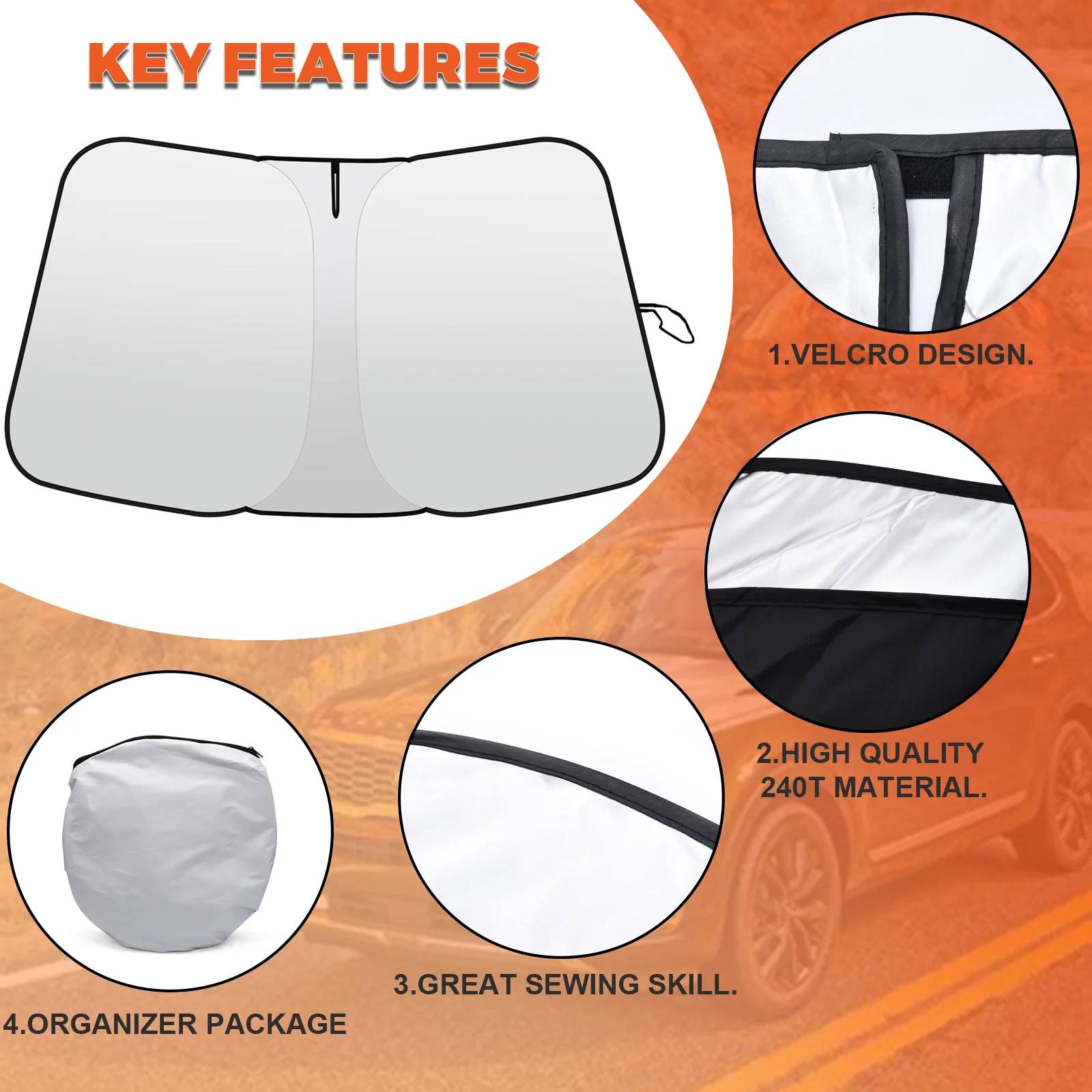 

Windshield Sunshade for 2023 2024 2025 Kia Sportage NQ5 Sun Shade Blocks UV Rays Keep Your Car Cooler