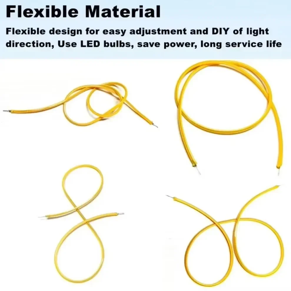 5Pcs LED Flexible Filament DC3V 40mm 60mm 80mm 95mm 130mm 145mm 185mm 260mm 300mm Edison Bulb LED COB Diode DIY Parts Decorative