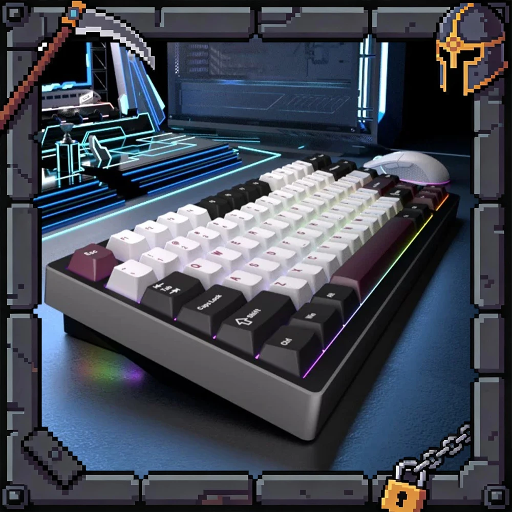 WEIKAV NUT75 Wireless Keyboard 0.125 Ultra-Low Delay Three-Mode Connection Gaming Keyboard 8K Rate Return 8K Receiver For Gifts