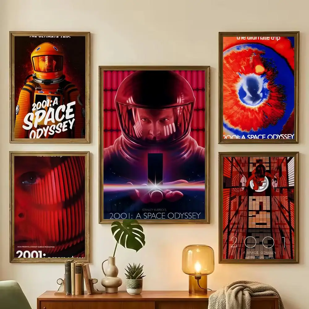 Film 2001 A S-Space O-Odyssey HAL 9000 Painting Calligraphy Stylish Wall Art Poster, Bedroom Living Room Home Decor Gift