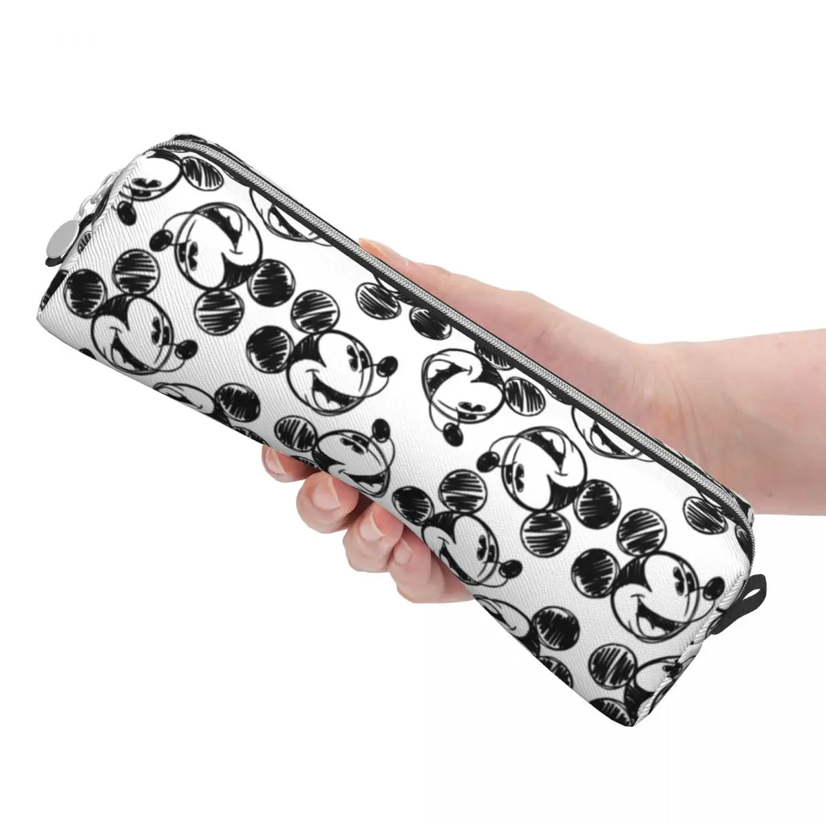 Mickey Mouse Head Pencil Case Pencilcases Pen Box for Girl Boy Large Storage Pencil Bags Students School Zipper Stationery