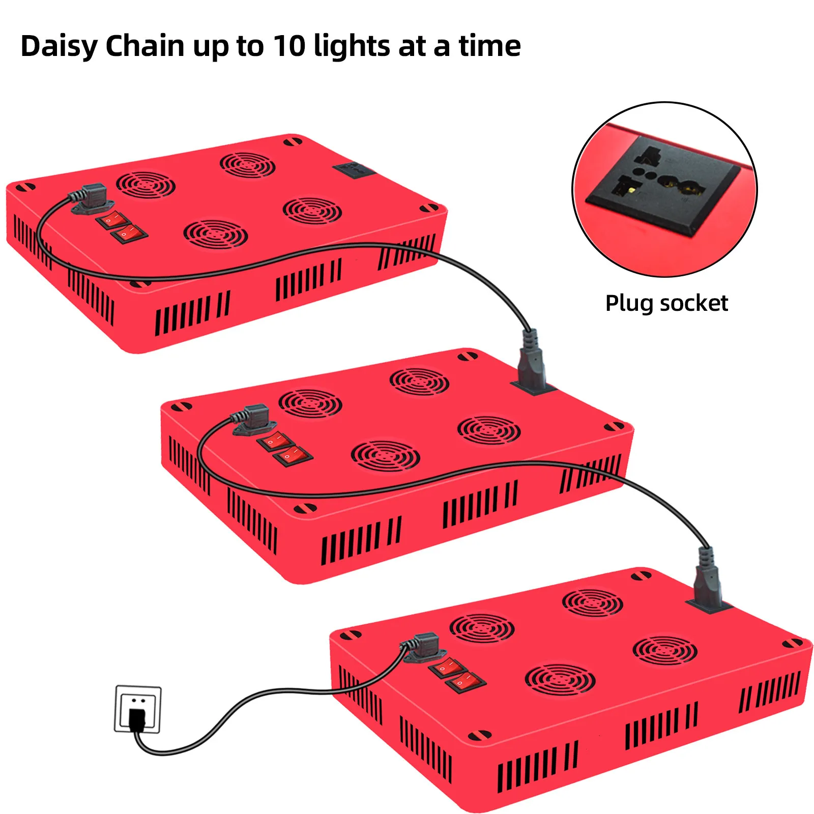 Panneau Lumineux de Croissance LED, 10 Bandes, 500W/750W/1000W/1125W/1500W/2000W, Apollo 4/6/8/9/12/16/20 plantes