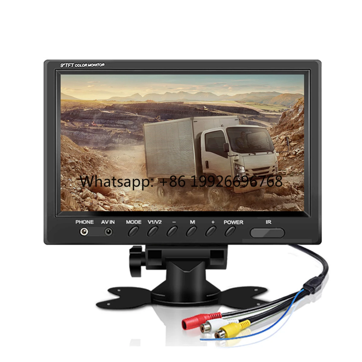 

9'' Popular 1080P Wired Truck Backup Camera System Kit HD Triple Quad Split Screen with Recording
