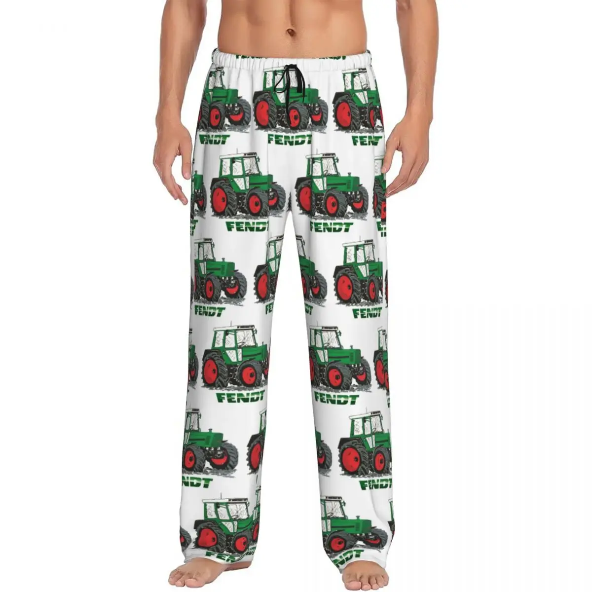 Custom Print Fendt Tractor Pajama Pants Men's Sleep Sleepwear Bottoms with Pockets