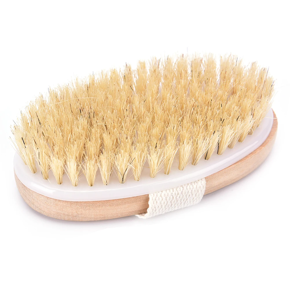 Brosse douce à poils naturels pour le corps, peau sèche, spa, bain, masseur, maison, nouveau, 1 pièce