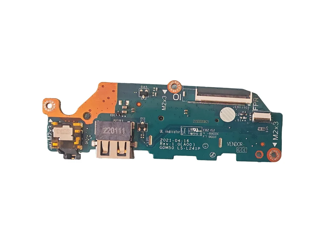 GDM50  LS-L241P For Dell Inspiron 3510 3511 Laptop Power Botton USB Audio IO Board  0C6CMN C6CMN Tested good