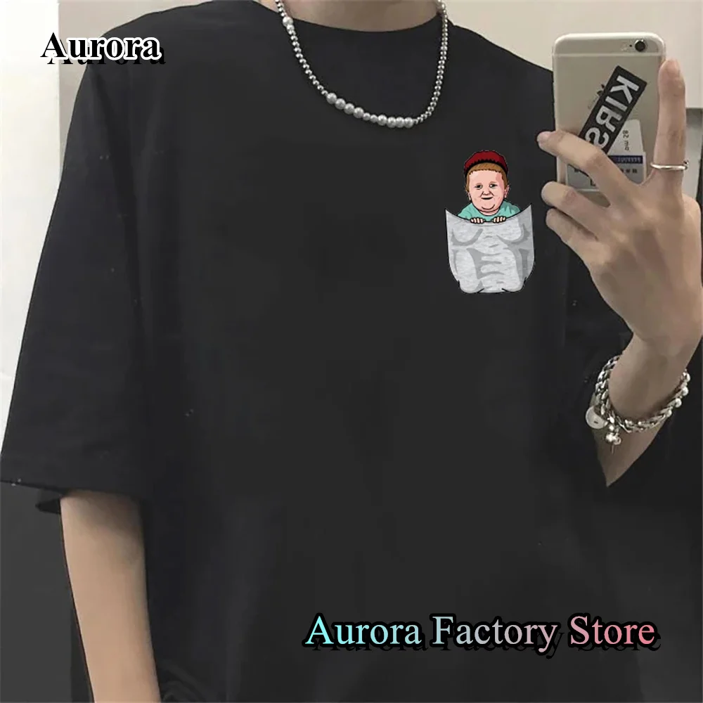 Summer Men Cotton T-Shirt Cartoon Hasbulla Magomedov Graphic Tops Tees Male Fashion Clothing Women Short Sleeve Streetwear