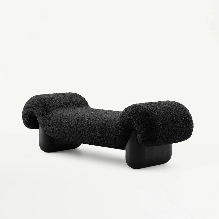 مقعد أريكة من القماش الإبداعي بسيط من الخشب الصلب بتصميم عتيق من العصور الوسطى، مقعد تغيير الأحذية، مقعد بجانب السرير، مقعد فني لغرفة النوم