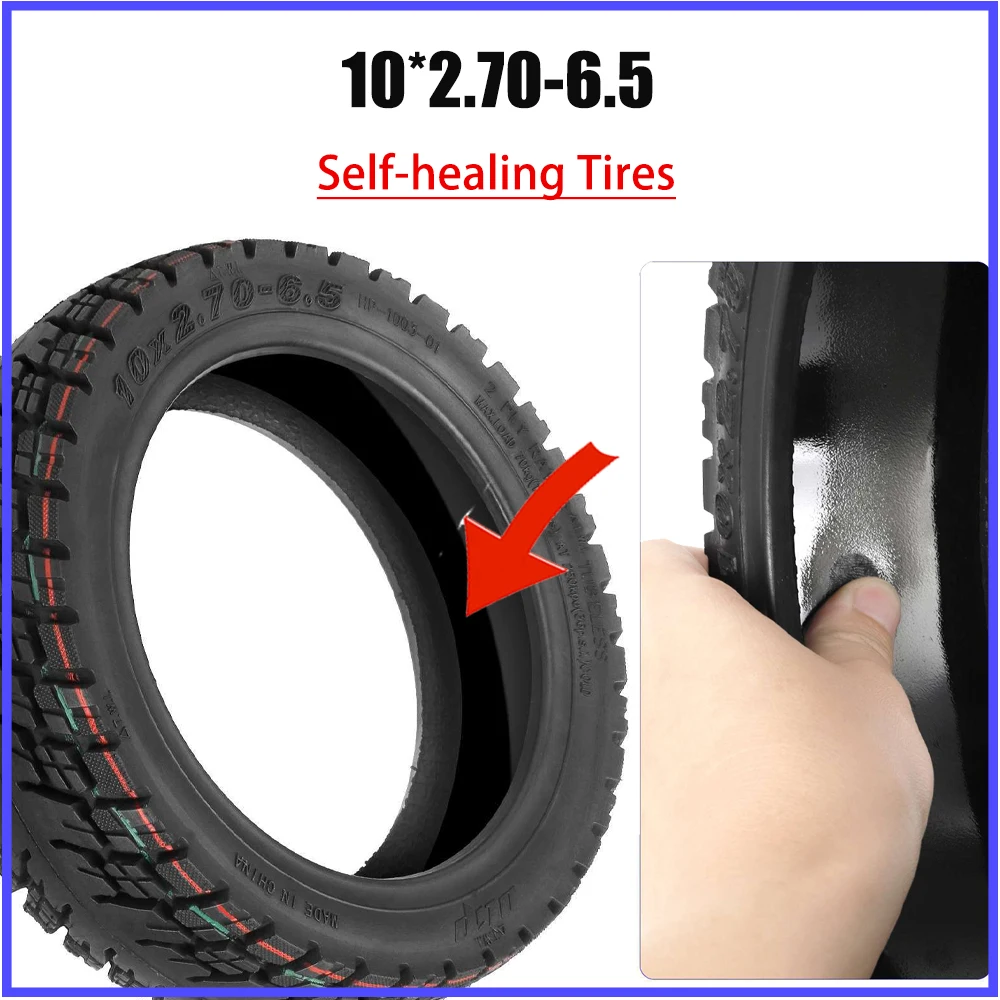

Самовосстанавливающиеся шины 10x2,70-6,5 для бездорожья для электронных скутеров, высококачественные вакуумные бескамерные шины, встроенный самовосстанавливающийся клей