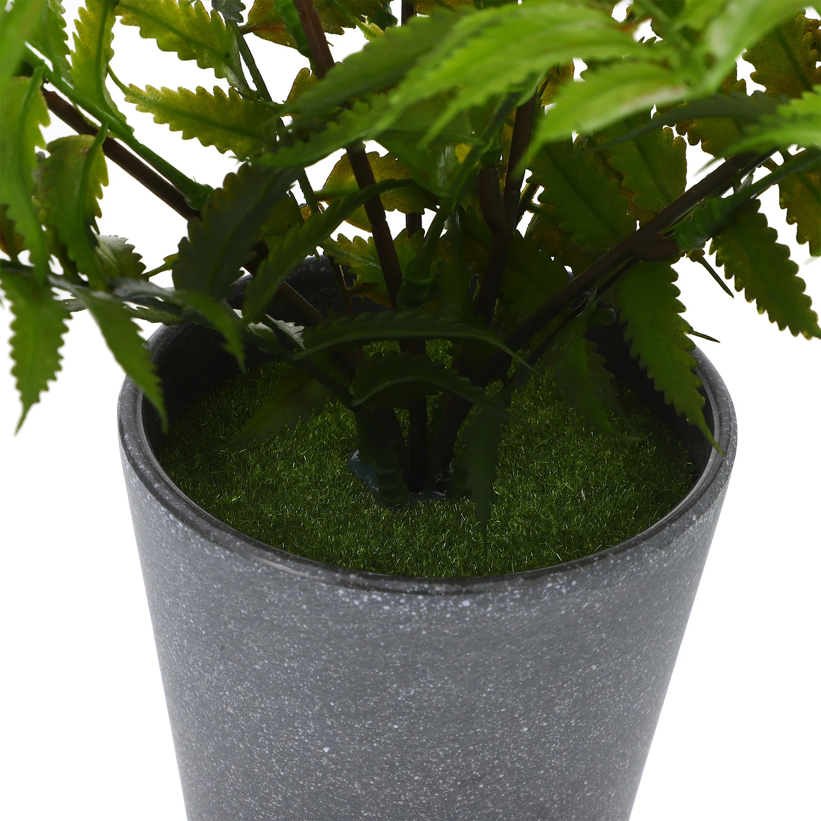 

1pc Simulation Fern Plant Artificial Mini Bonsai Potted Decor For Desktop Home Office Indoor Green Lifelike Design