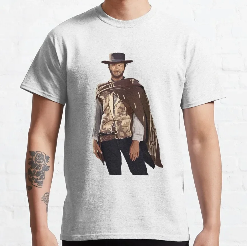 Clint Eastwood Classic T-Shirt Custom Aldult Teen Unisex Digital Printing Tee Shirts Funny Art Streetwear Cartoon Tee Xs-5Xl
