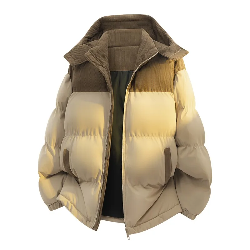

Autumn Winter Men Outdoor Removable Hooded Windbreak Jacket Coats Men Warm Outwear Casual Fashion Solid Parkas Jacket Male Tops