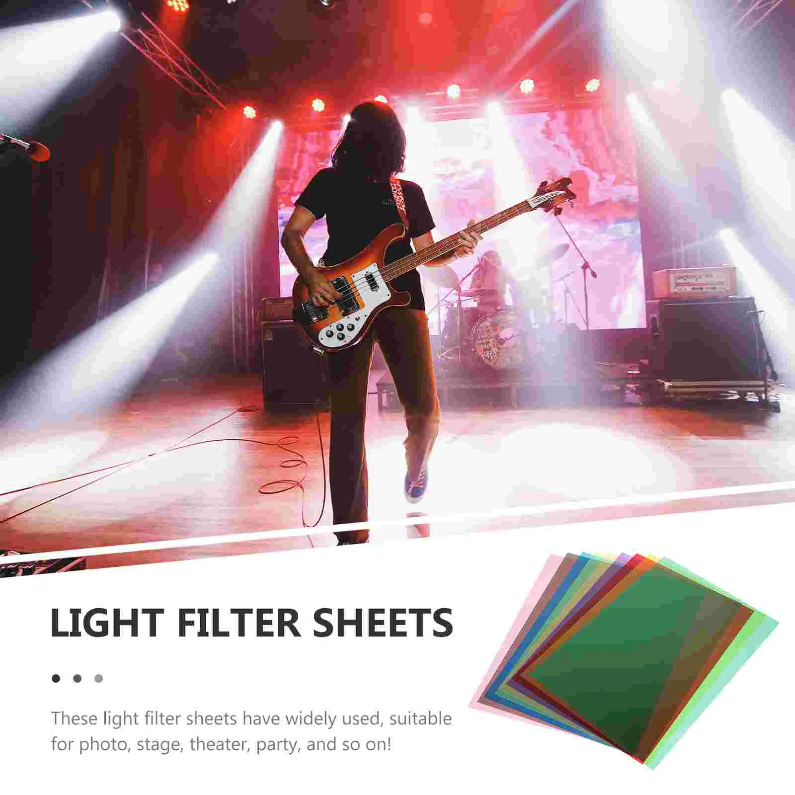 9 Pcs Classroom Light Filters Color Pvc Sheet for Lighting Colorful Diffuser