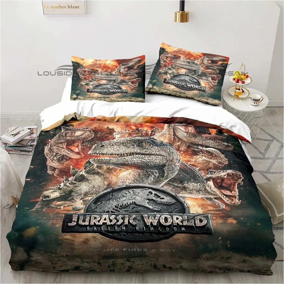 

Jurassic Park Bedding Dinasours Twin Bedding Set Comforter Set Bed Duvet Cover Double King Cover Home Textile