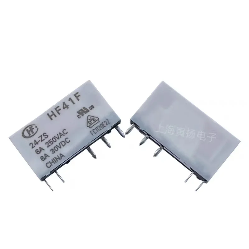 HF41F-024-ZS HF41F-005-ZS HF41F-012-ZS HF41F 5V 12V 24V ZS ZST HS HST, 4Pin, 5Pin 6A Relay 100% New