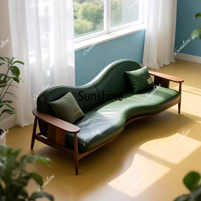 

New Chinese style, solid wood sofa living room, simple home high-end sense, customized concubine couch