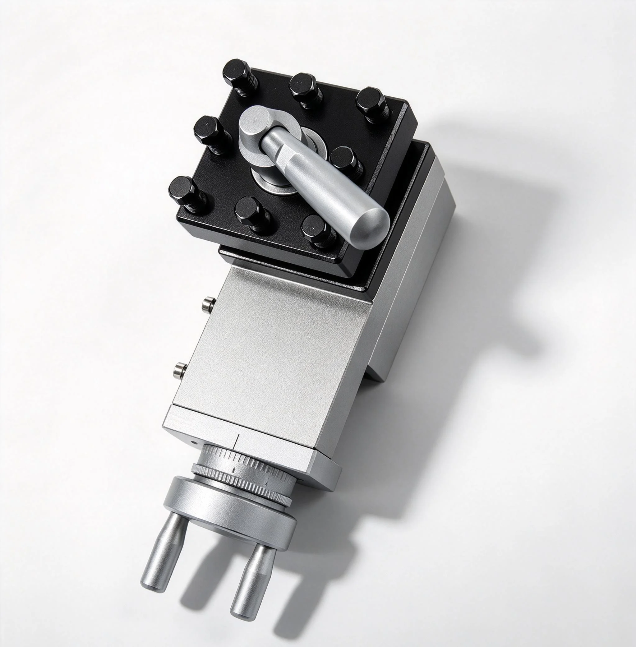 AT300 Mini Lathe Tool Post, Quick Change Turret Tool Components, 80mm Travel Metal Lathe Accessories