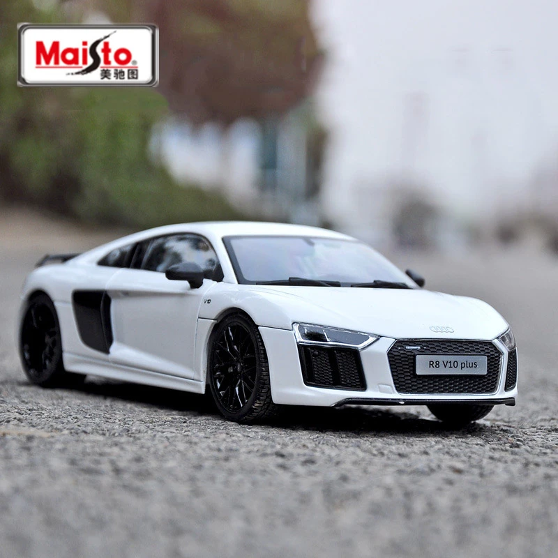 Maisto 1:18 Audi R8 V10 Plus Alloy Sports Car Model Diecast Metal Toy Vehicle Car Model High Simulation Collection Children Gift