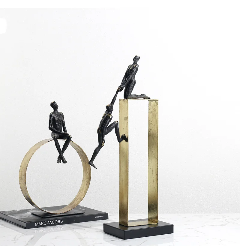 

Современное геометрическое творчество, сидящая квадратная рамка, мышление, абстрактная скульптура персонажа, офисный домашний декор шкафа, аксессуары