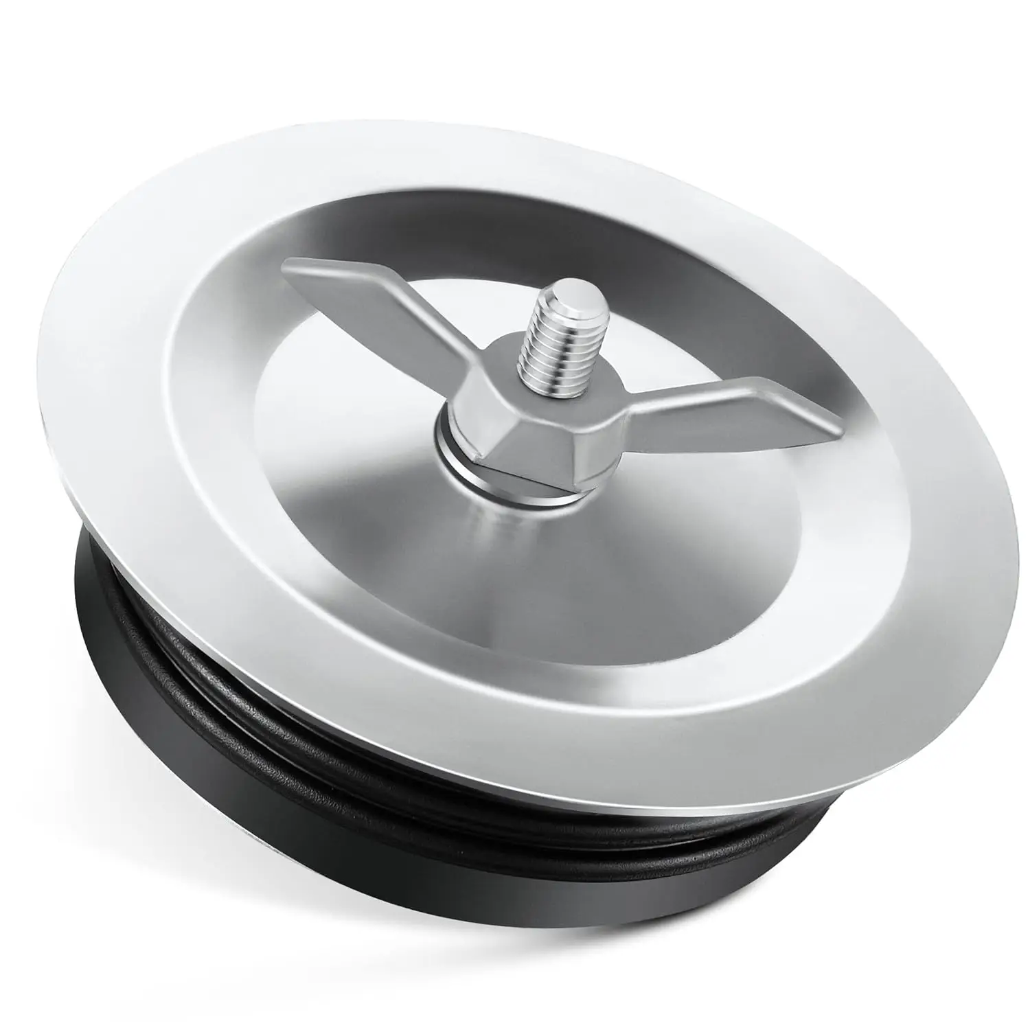 1 Pcs 6 Inch End of Pipe Gripper Mechanical Plug, Steel Drain Pipe Cover with Galvanized Screw and Wing Nut for Outdoor