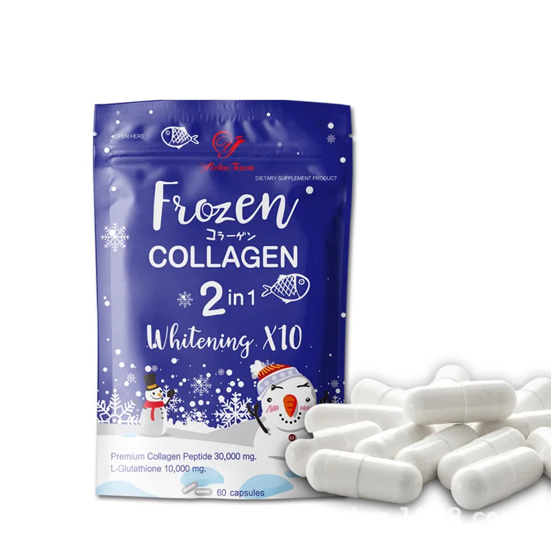 120 Pills Frozen Collagen Peptide 2in1 Capsule  Helps Replenish Collagen With Vitamin C