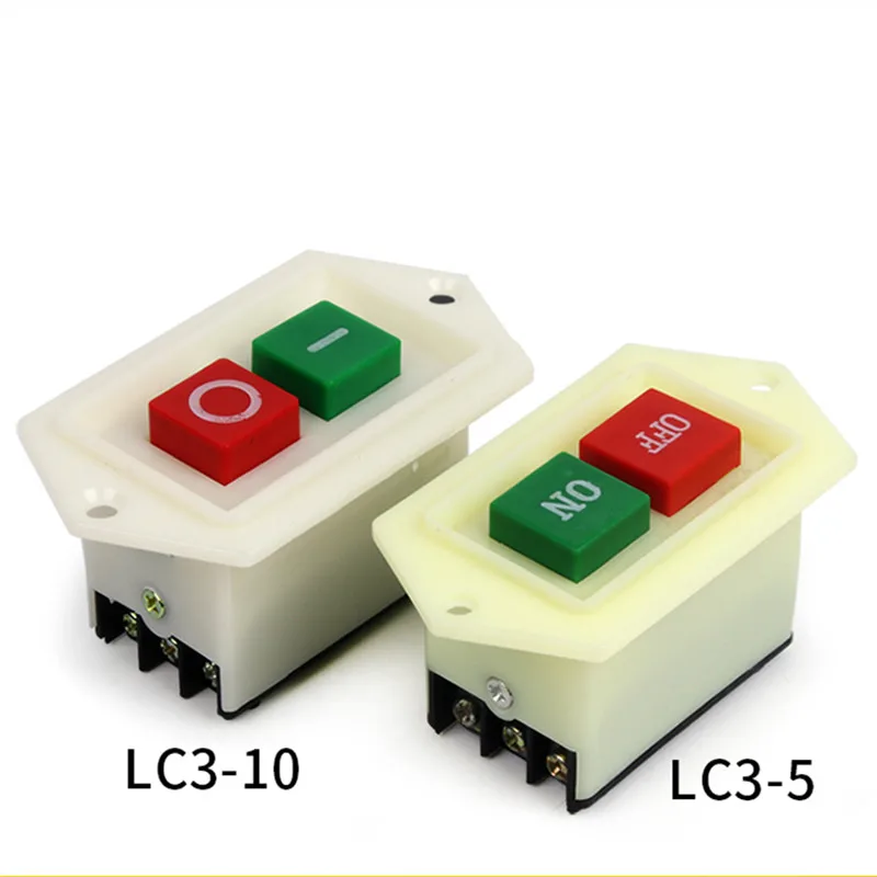 LC3-5 LC3-10 start stop Start switch on/off button drill switch 220V 380V for bench drill grinding machine cutting machine