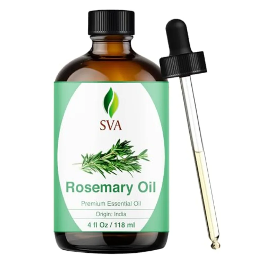 SVA Rosemary Essential Oil 00% Natural Rosemary Oil for Hair Face Skin Care Diffuser Aromatherapy Scalp Body Massage Soap and C