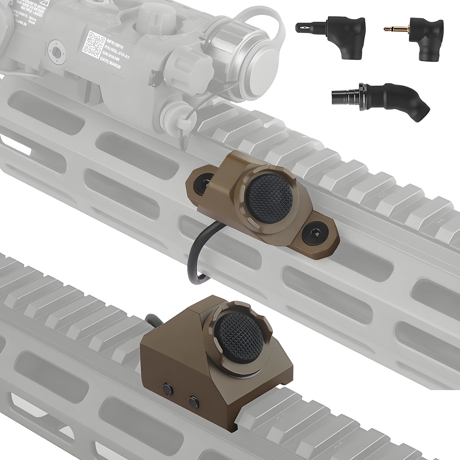 

Металлический однопроводной переключатель UN для лазерного освещения PEQ 45, ° Кнопки наклона крана лазера SF 2,5 мм разъемы подходят для планки Пикатинни Mlok