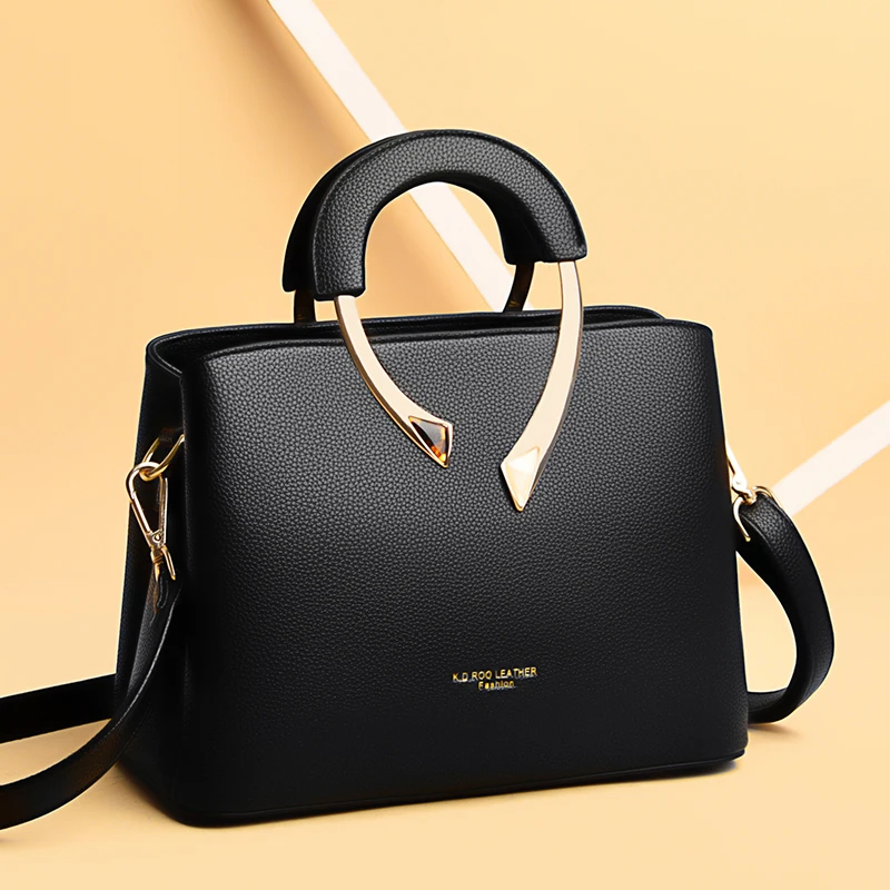 2026 novo estilo crossbody saco médio mãe saco lichia padrão grande macio plutônio fechamento com zíper uso diário moda senhoras bolsa sac