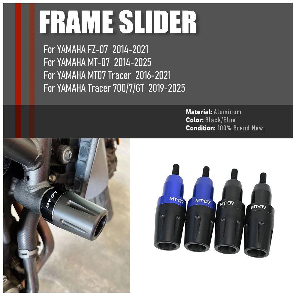 MT07 Tracer 700 7 GT Motorcycle Accessories Frame Sliders FZ07 Falling Protection Crash Protector Pad For YAMAHA FZ-07 MT-07
