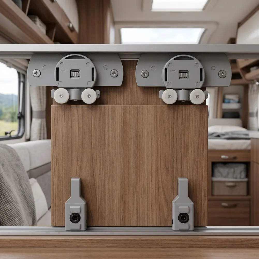 Secure Sliding Door Alignment Kit Door Alignment Solution 80 X 31 Mm Sliding Door Trolley Integrated Wheels Design