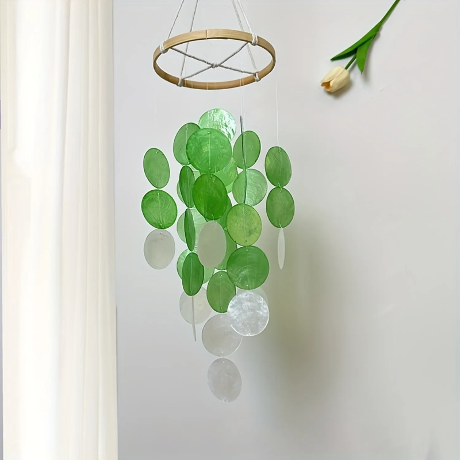 

Nordic Style Fresh Shell Wind Chimes Hanging Decoration - Handmade Shell String Mounting Birthday Gift