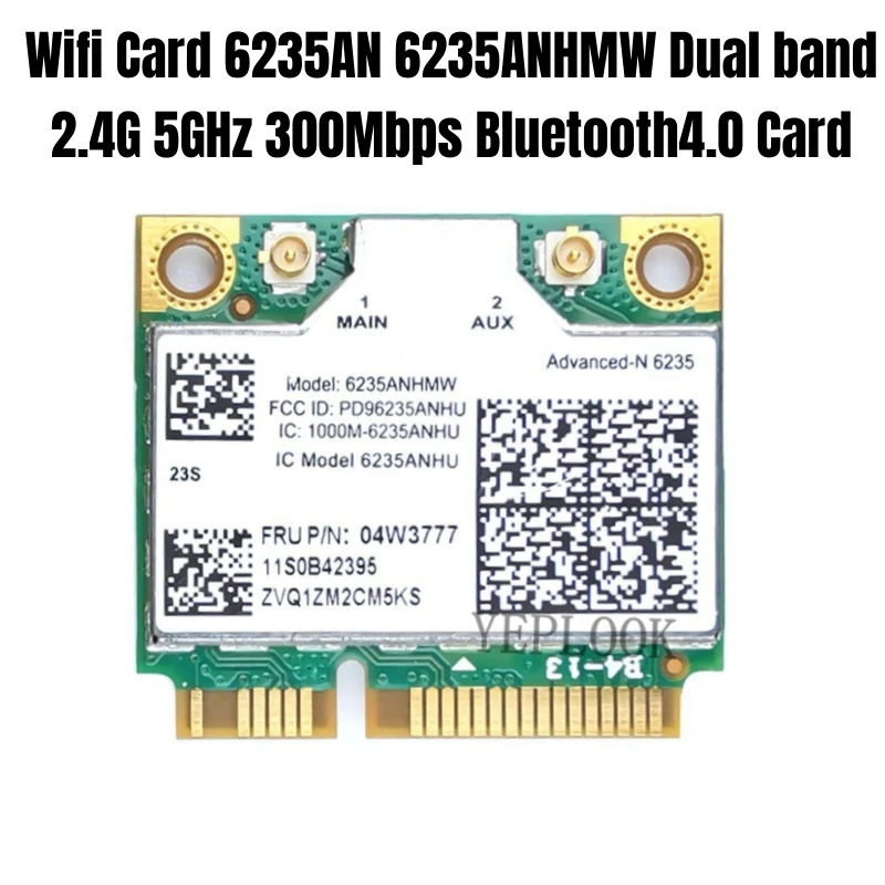 Tarjeta Wifi 6235AN 6235ANHMW, tarjeta de doble banda 2,4G, 5GHz, 300Mbps, Bluetooth 4,0, 04w3777, para Lenovo M73z, M83, M92, M92p, M93, M93p, M93V, M93Z