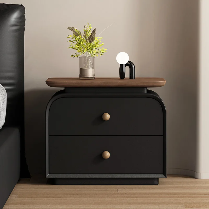Muebles de mesa de noche, mesita de noche de madera maciza para apartamento pequeño, mesita de noche, muebles para el hogar