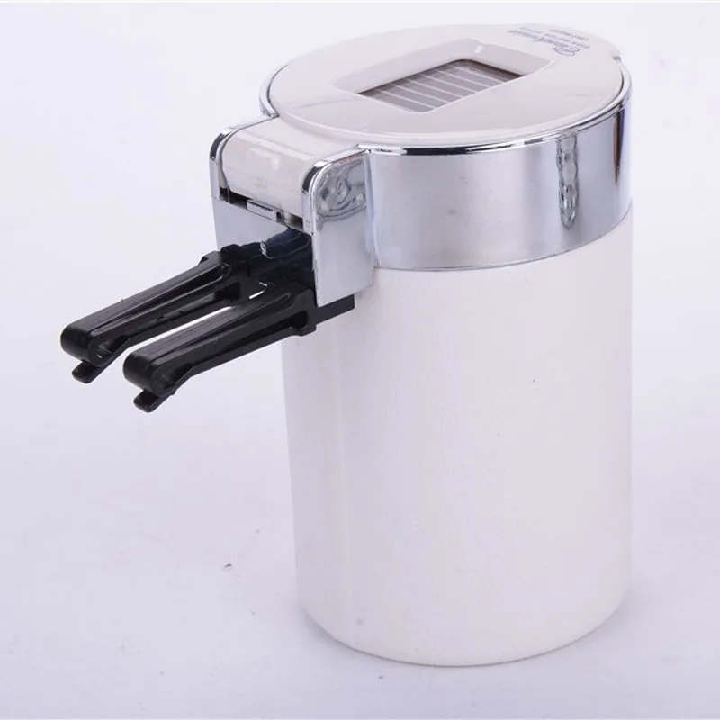 CHIZIYO Newest Car Portable Cigar Cigarette Ashtray Smokeless Carbon Fiber Car Ashtray With Led Light view 3
