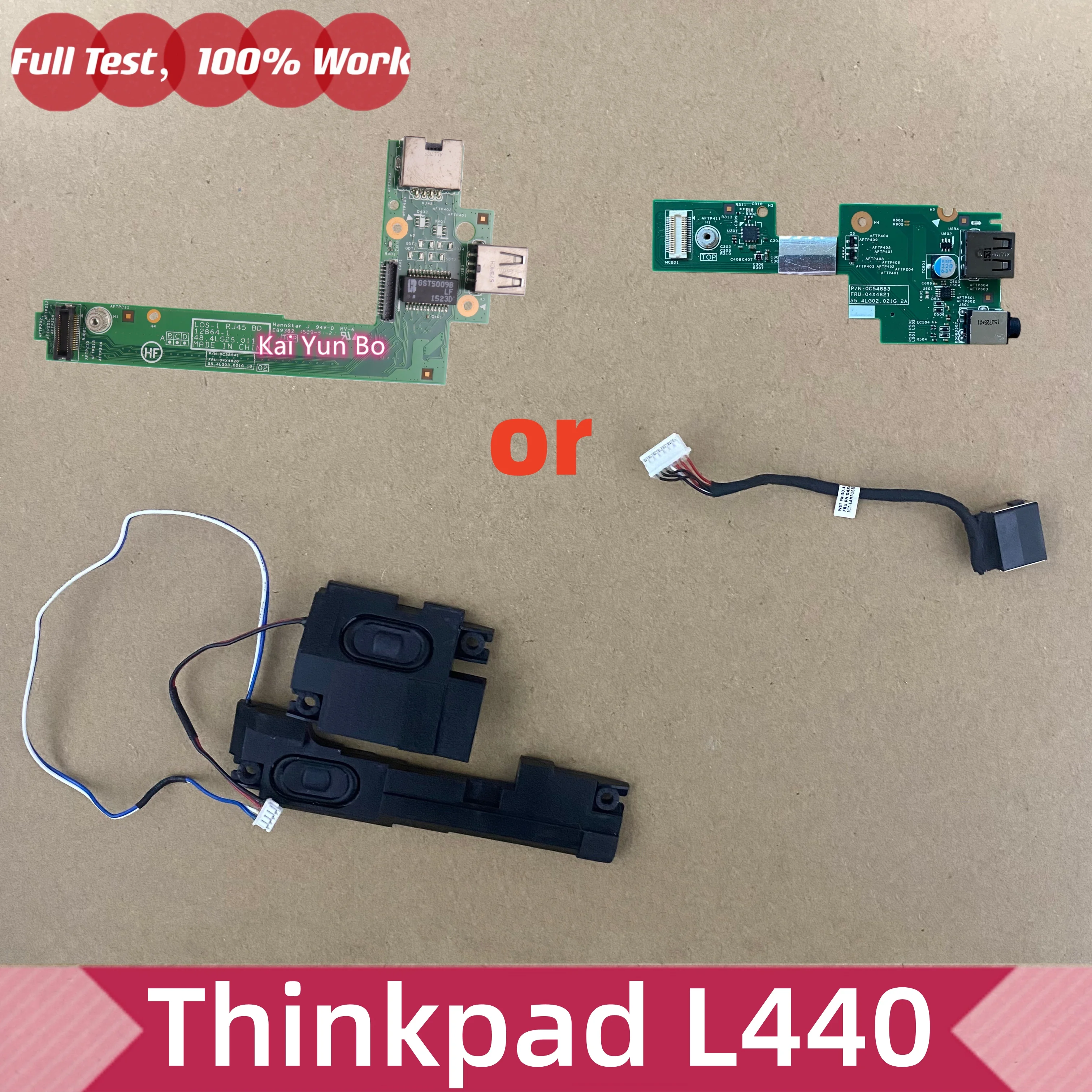 Placa Lectora de Tarjetas SD de Audio USB o Altavoces o Cable de Alimentación DC IN, Puerto Ethernet Subcard RJ45, Placa LAN USB para Thinkpad L440 04X4847 04X4821 12864-1 48.4LG25.011 04X4820