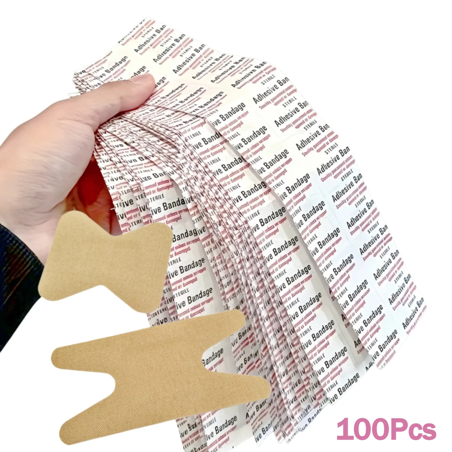 100Pcs Sterile H Butterfly Bandages Waterproof Adhesive Wound Dressing Flexible Breathable Knuckle Joint Protection First Aid Pa
