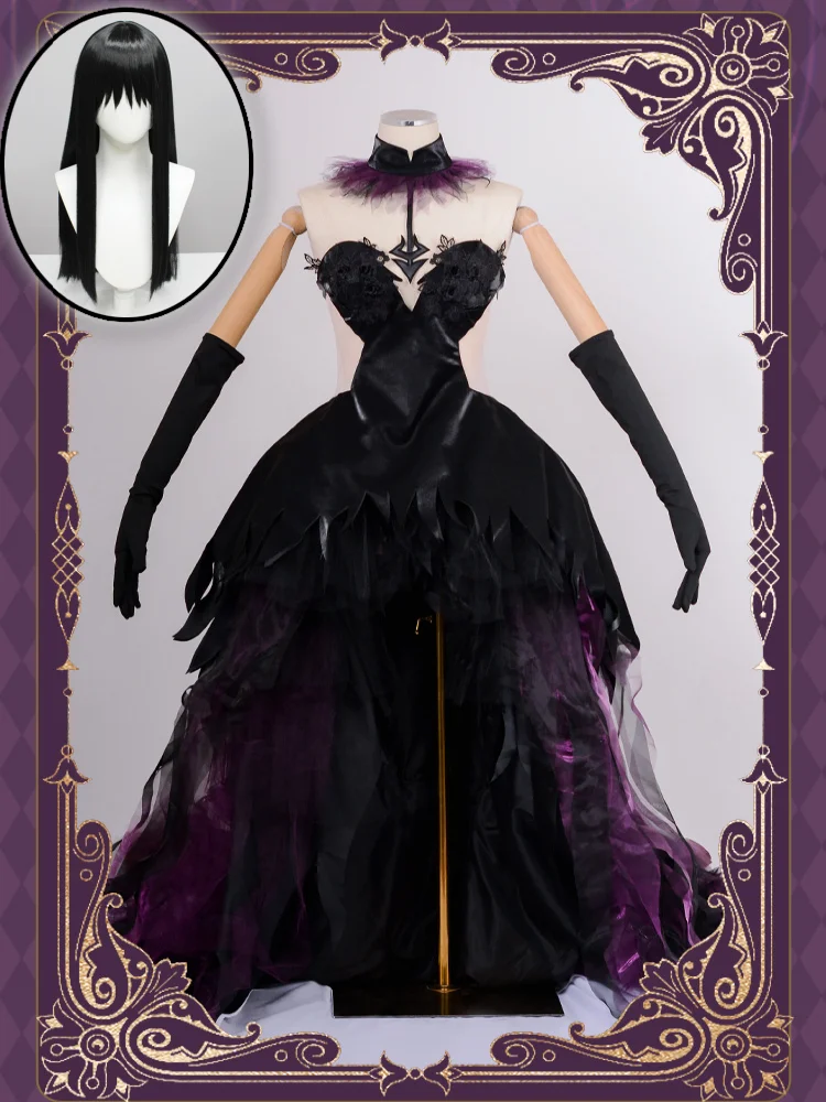Akemi Homura Cosplay Devil Akemi Homura Vrouwen Paarse Jurk Outfits Anime Puella Magi Madoka Magica Akemi Homura Halloween Pakken - afbeelding 2
