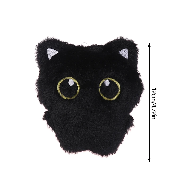 Kawaii Black Cat Plush Toys Soft Fluffy Cute Cartoon Animal Cat Stuffed Doll Baby Toys Plushie Birthday Gift For Kids Girls