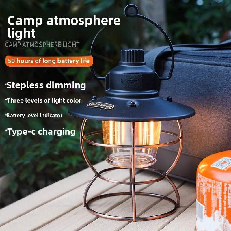 

Кемпинговый фонарь, бумажный фонарь, палатка, уличное ретро-перезаряжаемое окружающее освещение для кемпинга, подвесной и портативный фонарь