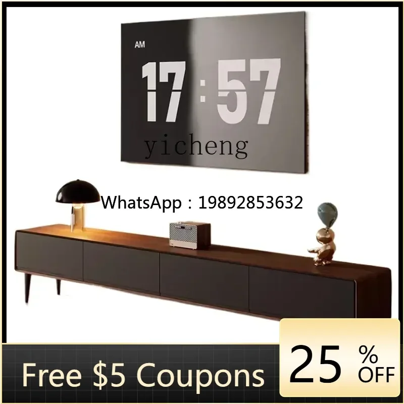 

U6 pure solid wood TV cabinet modern simple living room coffee table combination apartment household floor cabinet TV cabinet