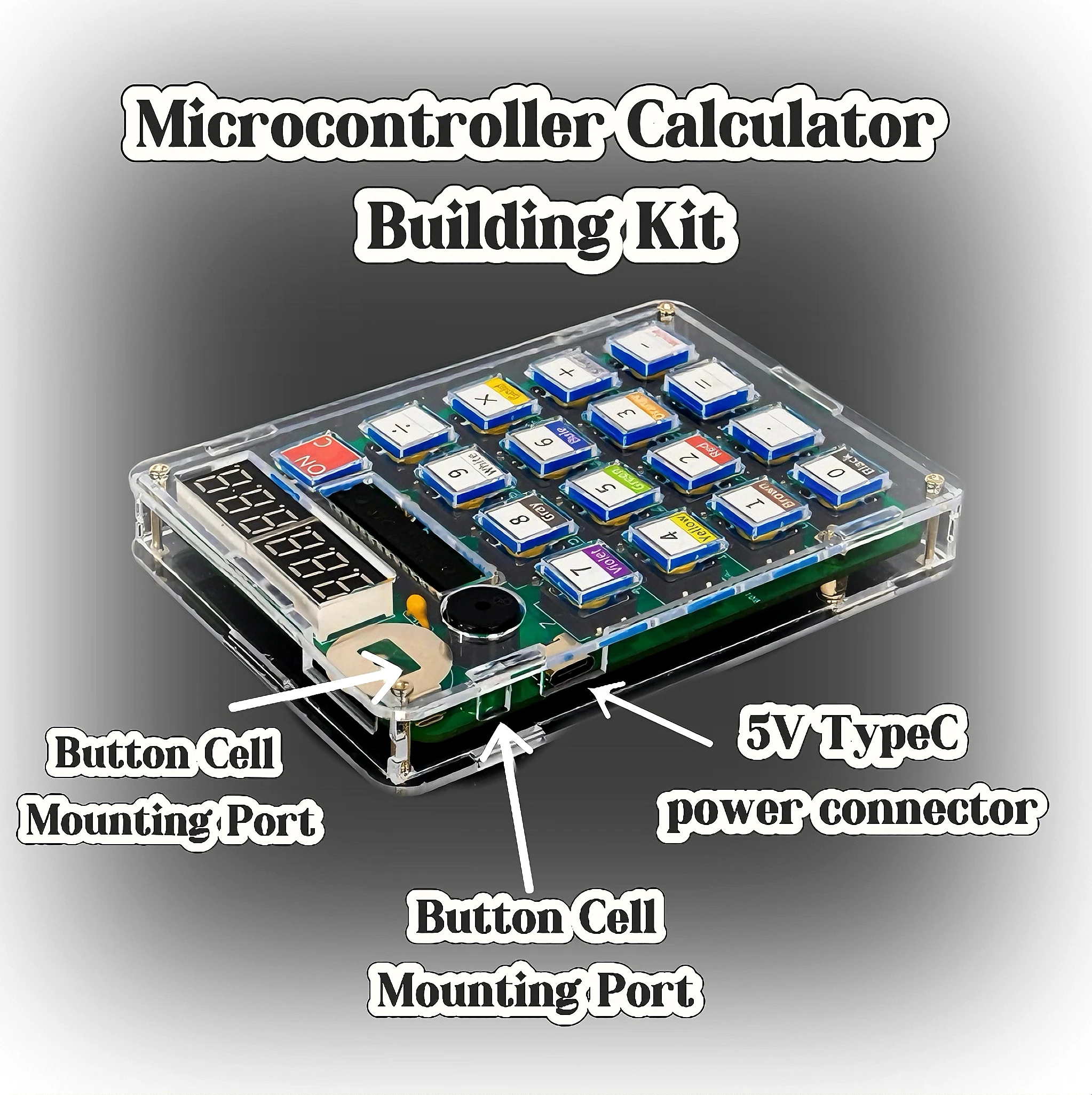 DIY-Rechner, elektronisches Produktionsset, LED-Digitalröhrenanzeige mit Gehäuse, Single-Chip-Mikrocomputer, Lötübungsset